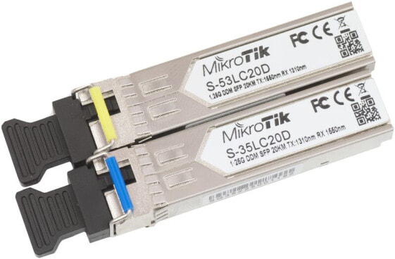 MikroTik S-3553LC20D - 1250 Mbit/s - SFP - LC - 20000 m - RB260GS - RB2011LS - RB2011LS-IN - RB2011UAS-IN - RB2011UAS-RM - RB2011UAS-2HnD - RB2011UAS-2HnD-IN...