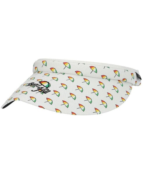 Men's White Bay Hill Allover Umbrella Visor