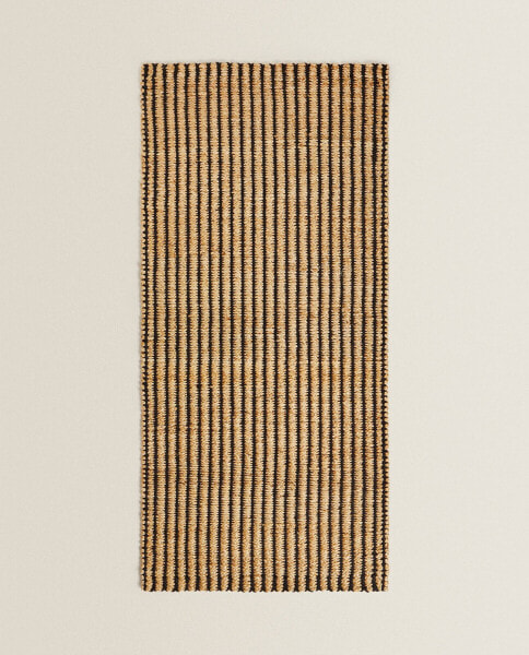 Non-slip jute rug