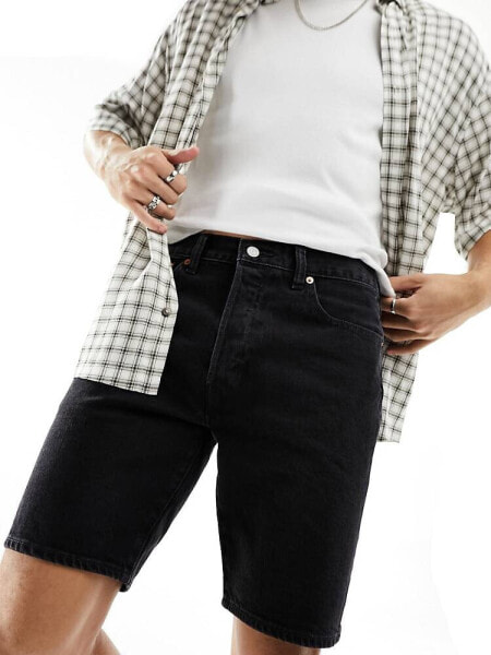 Levi's 501 original denim shorts in black