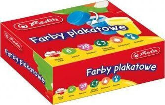 Краски плакатные HERLITZ Farby plakatowe szkolne 6 красок x 20 мл