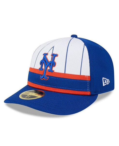 Men's White New York Mets 2024 Batting Practice Low Profile 59FIFTY Fitted Hat
