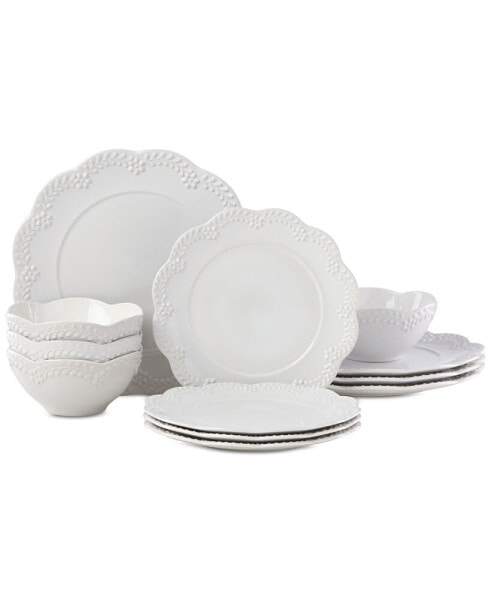 Chelse Muse Floral 12-Pc. Dinnerware Set, Service for 4