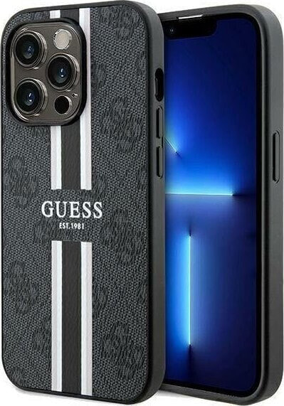 Guess Guess GUHMP15LP4RPSK iPhone 15 Pro 6.1" czarny/black hardcase 4G Printed Stripes MagSafe