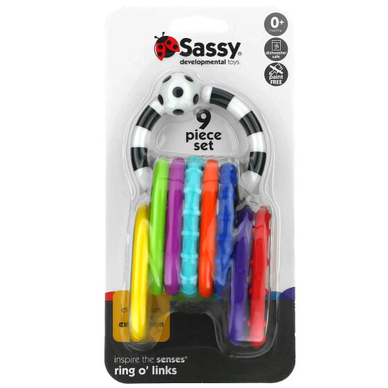 Развивающие игрушки Sassy Кольцевые цепочки, 0+ месяцев, 9 шт.