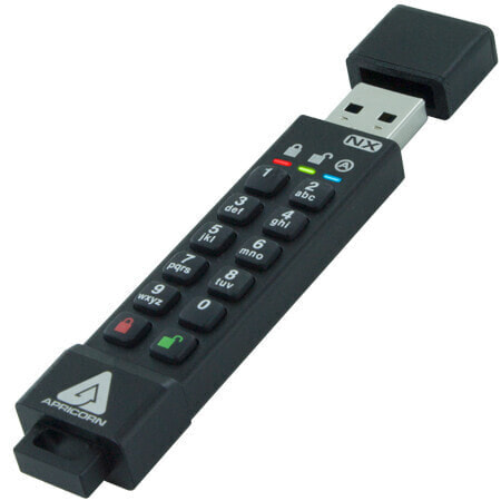 Apricorn ASK3-NX-64GB - 64 GB - USB Type-A - 3.2 Gen 2 (3.1 Gen 2) - 77 MB/s - Other - Black
