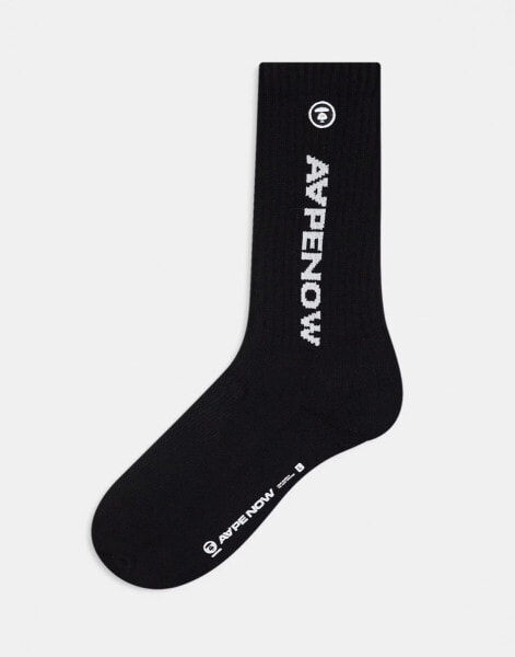 Aape By A Bathing Aape ankle socks in black