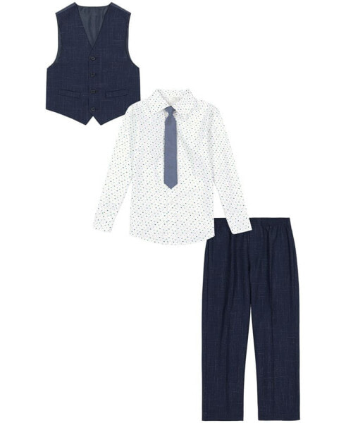 Little Boys Odyssey Vest, Pant, Dress Shirt and Necktie, 4 Piece Set