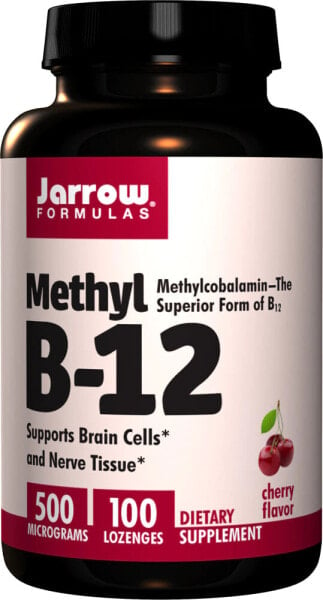 Jarrow Formulas Methyl B 12 Cherry Метил ,витамин В 12 со вкусом вишни 500 мг 100 пастилок