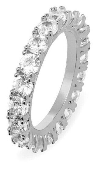 Glittering ring with zircons VBR039S-B