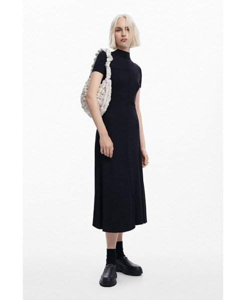 Women's High-neck midi dress