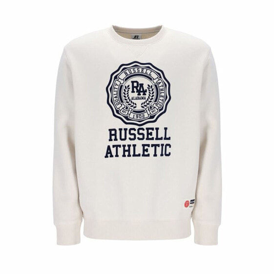 Men’s Sweatshirt without Hood Russell Athletic Ath Rose White
