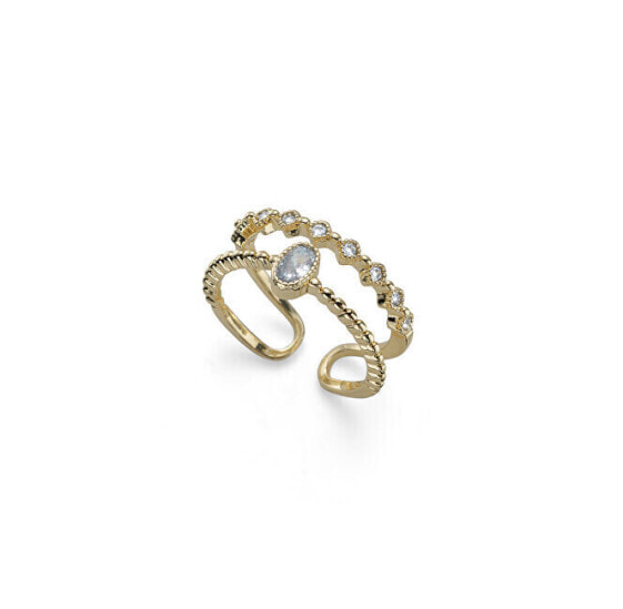 Elegant gold-plated ring Tiana 41213G