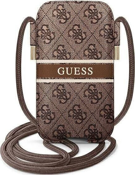 Guess Guess Torebka GUPHL4GDBR 6,7" brązowy/brown hardcase 4G Stripe