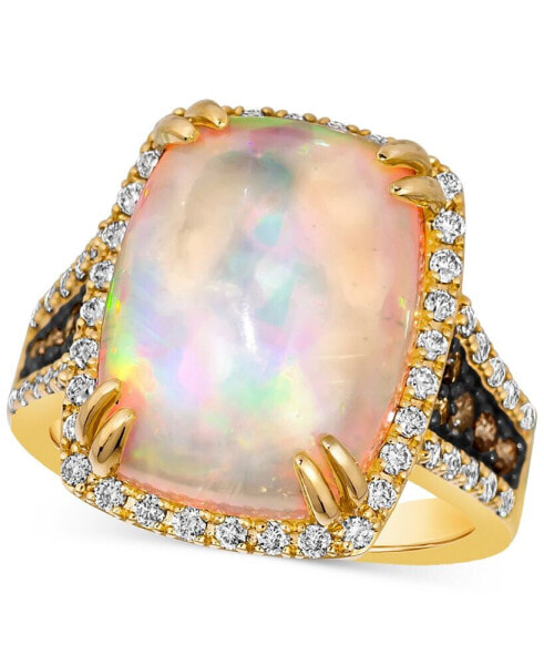 Neopolitan Opal (5-1/2 ct. t.w.) & Diamond (3/4 ct. t.w.) Statement Ring in 14k Gold