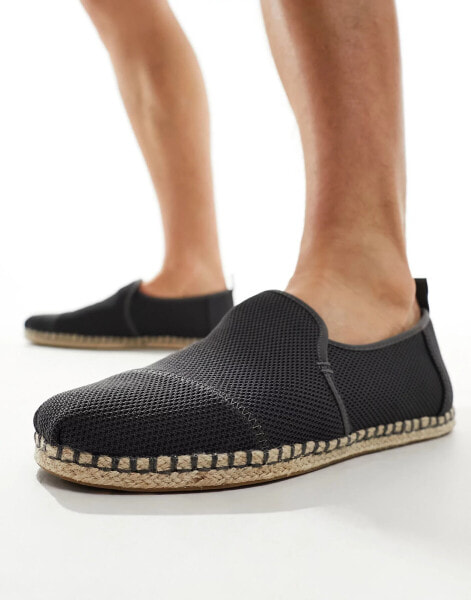 Toms deconstructed Alpargata rope espadrilles in grey