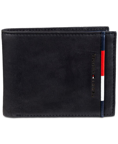 Men's RFID Traveler Signature Leather Wallet
