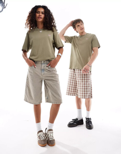 Dickies short sleeved mapleton t-shirt in khaki green