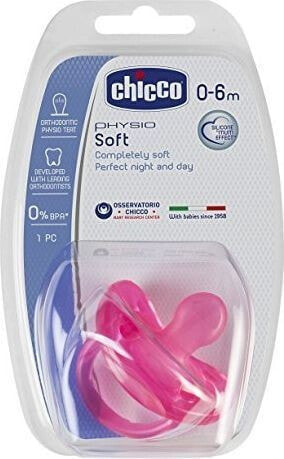 Пустышка силиконовая Chicco Smoczek Physio Soft 0m+