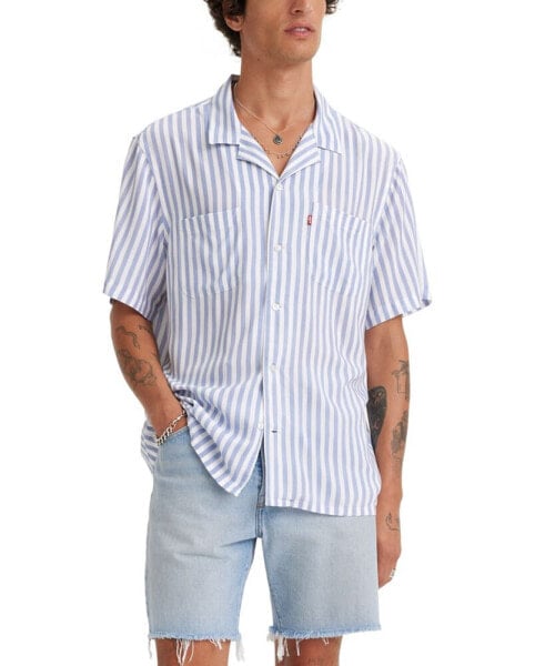 Men's Relaxed-Fit Camp Collar Shirt