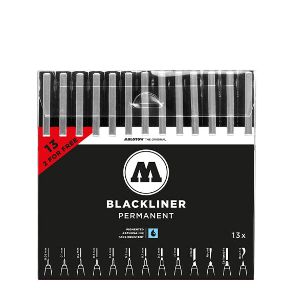 Molotow Fineliner-Set schwarz 13 Set
