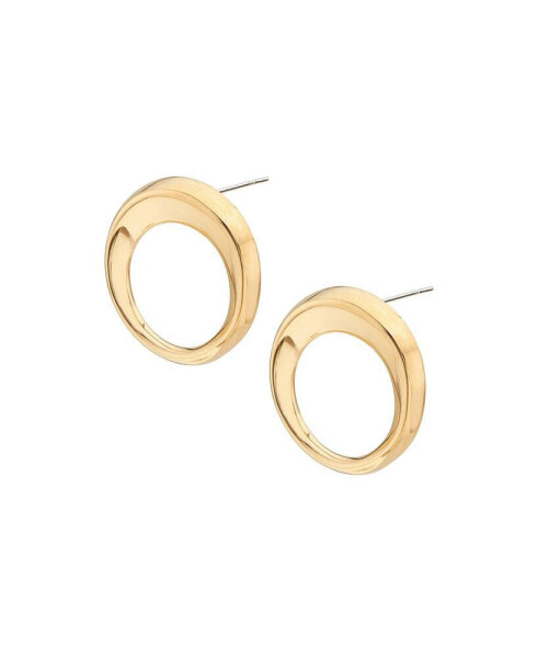 24K Gold-Plated Kaya Open Stud Earrings