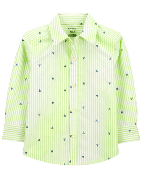 Toddler Sailboat Button-Down Shirt 2T