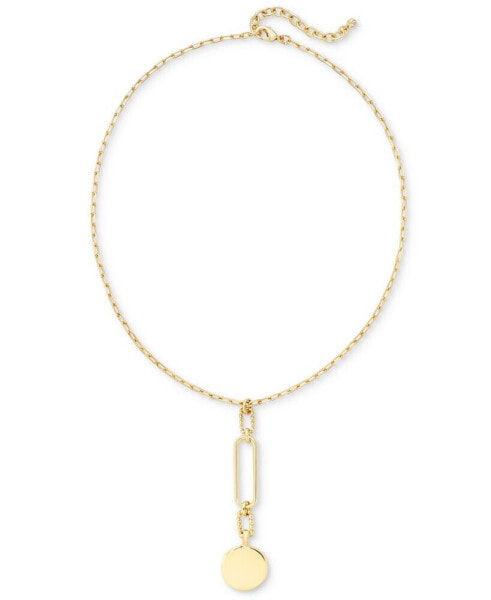 On 34th gold-Tone Twisted Chain Y-Necklace, 17" + 2" extender, Created for Macy's