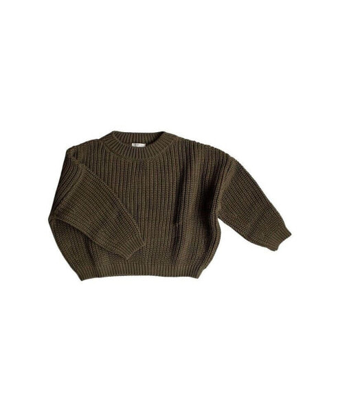 Toddler Boy and Toddler Girl Organic Cotton Chunky Sweater