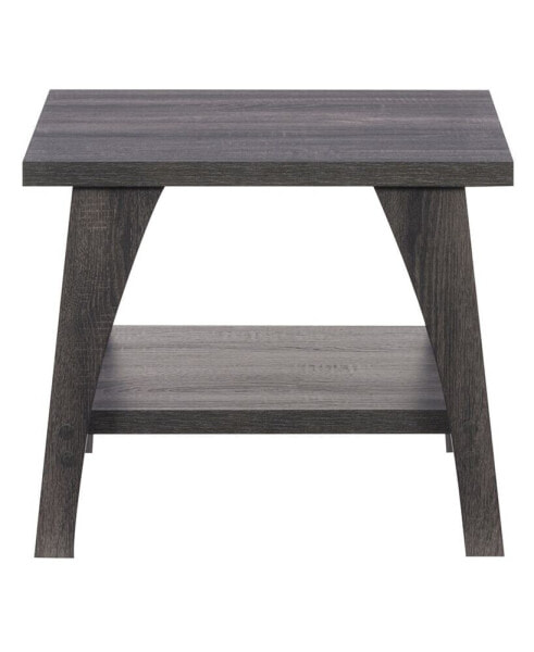 Hollywood Side Table with Lower Shelf