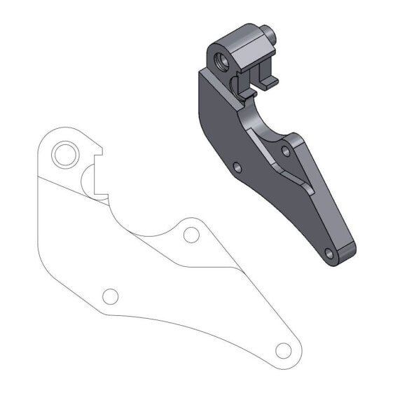 MOTO-MASTER Supermotard Street 320 mm Honda 211010 Relocating Bracket For Brake Caliper