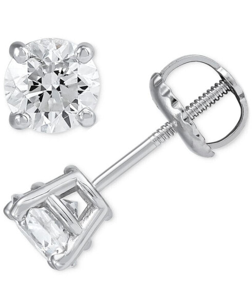 Diamond Stud Earrings (1 ct. t.w.) in 14k White Gold