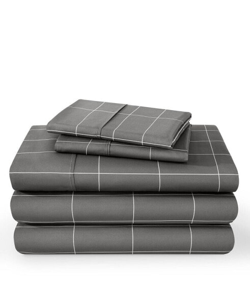 Ultra-Soft Double Brushed Print Split King Sheet Set