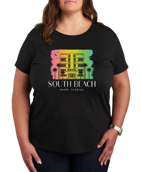 Trendy Plus Size South Beach Graphic T-Shirt
