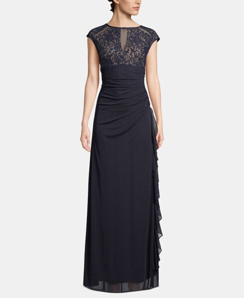 Lace Cutout-Top Gown