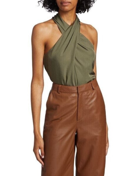 Theory Twist Halter Top Willow XL