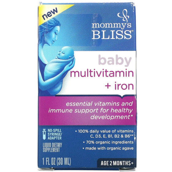 Baby Multivitamin + Iron, Age 2 Months+, Grape, 1 fl oz ( 30 ml)
