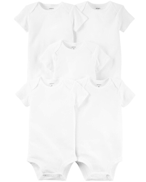 Baby 5-Pack Short-Sleeve Bodysuits Preemie (Up to 6lbs)