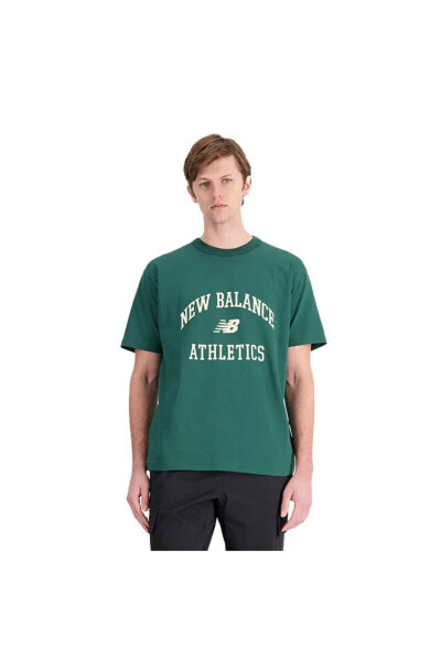 Футболка New Balance Lifestyle Erkek T-Shirt MNT1402-GRN Yeşil