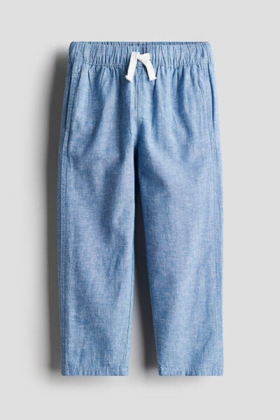 Linen-blend Pull-on Pants