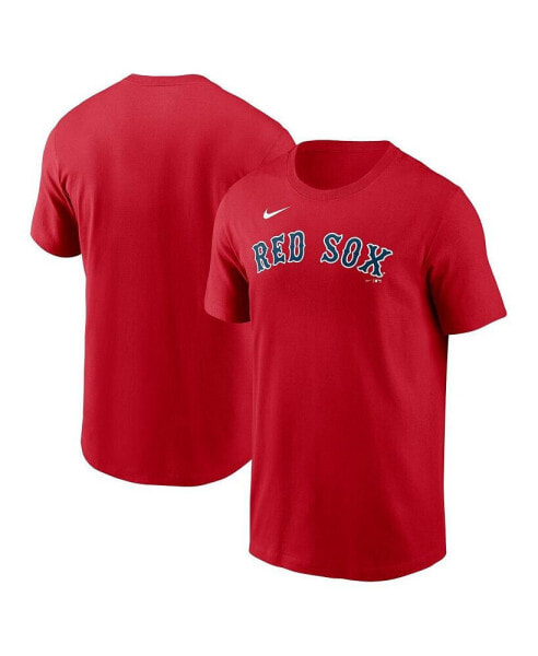 Men's Red Boston Red Sox Fuse Wordmark T-shirt