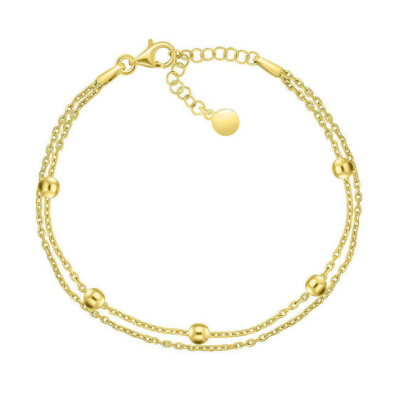 Double Gold Plated Bead Bracelet BRC107Y