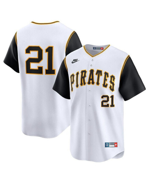 Men's Roberto Clemente White Pittsburgh Pirates Throwback Cooperstown Limited Jersey