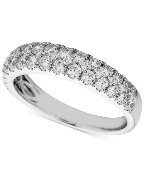 Кольцо Macy's Double Row Band в 14k White Gold