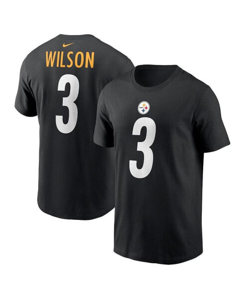 Nike Men's Russell Wilson Black Pittsburgh Steelers Name Number T-Shirt