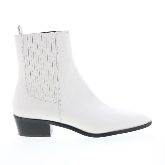 Bruno Magli Campo BW1CAMG8 Womens White Leather Slip On Chelsea Boots 9.5