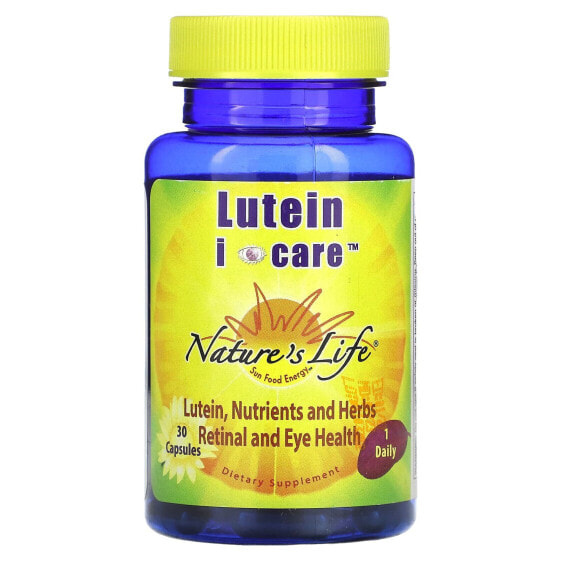 Витаминный комплекс Nature's Life Lutein I Care, 30 капсул