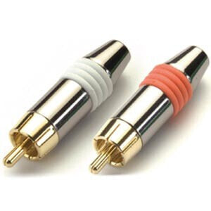Kindermann Cinch Stecker rot u. weiß KIN 7489000212 - Cable/adapter set - Audio/Multimedia