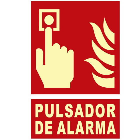 NORMALUZ Pulsador Alarma 0.7 mm Sign 21x30 cm