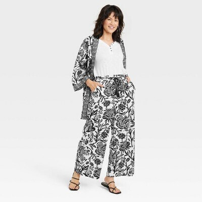 Women's Relaxed Fit Wide Leg Pants - Knox Rose